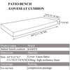 SAMTY Bench Seat Cushions Memory Foam Chair Pads Non-Slip Rubber