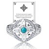 MDJY S925 Sterling Silver Witches Knot Ring for Women, Celtic