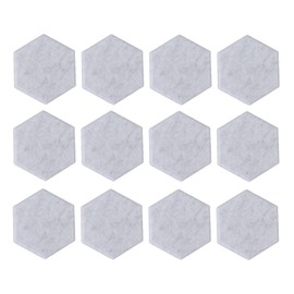 12PCS Hexagon Acoustic Panels High Density Sound Absorbing Panels Sound Proof Beveled Edge Wall Panels 14x12x7cm Silver Gray