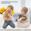 2pcs Man&Woman Hugging Pets Shape Resin Figurine Decoration Statue Model