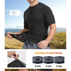 Dalavch 4 Pack Compression Shirts and Tank Tops Men Short Sleeve/Sleeveless Athletic Undershirt for Sport 4 Black Medium