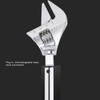 Adjustable Wrench Head Industrial Grade Torsion Ultra Large Opening CRV