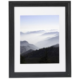 Medog Black 9x12 Certificate Gallery Frame Wood, Display Pictures 5x7 with Mat,9x12 Document Picture Frame
