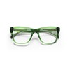 eyebobs Kvetcher Unisex Premium Blue Light Readers, Green crystal front