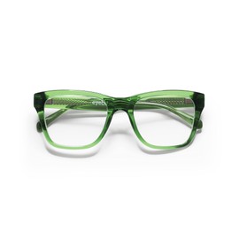 eyebobs Kvetcher Unisex Premium Blue Light Readers, Green crystal front and temples, 1.00 Diopter
