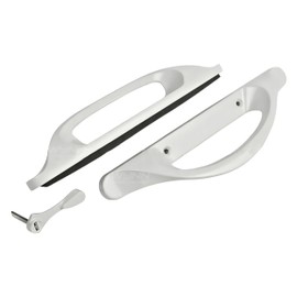 Wynn Hardware Amesbury Truth Sliding Door Handle Set Replacement | Allure Sliding Glass Patio Door with 3-15/16" Screw Holes - White