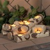 Plow & Hearth Faux Birch Wood Resin Logs Candle Holder