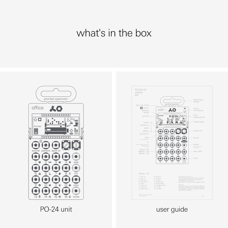 Teenage Engineering PO-24 Office Pocket Operator Rhythm Machine
