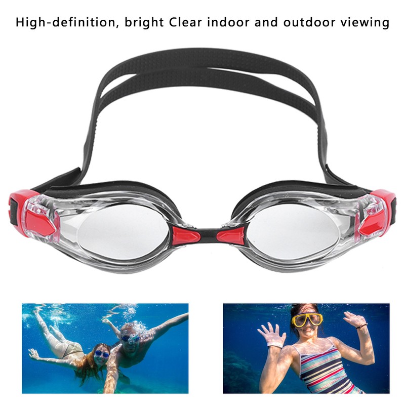 2Pcs Large Frame Swimming Glasses Electroplated Adults Goggles for Training
