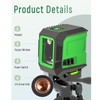 Laser Level with 50” Tripod, 360° Self Leveling Cross Line