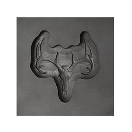 Medium - Deer Skull 3D Graphite Ingot Mold for Precious Metal Casting Gold Silver Copper Melting