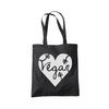 Vegan Heart Tote Bag - black One Size