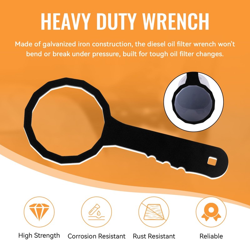 ERETOW Oil Filter Wrench Compatible with Dodge Ram 5.9L 6.7L
