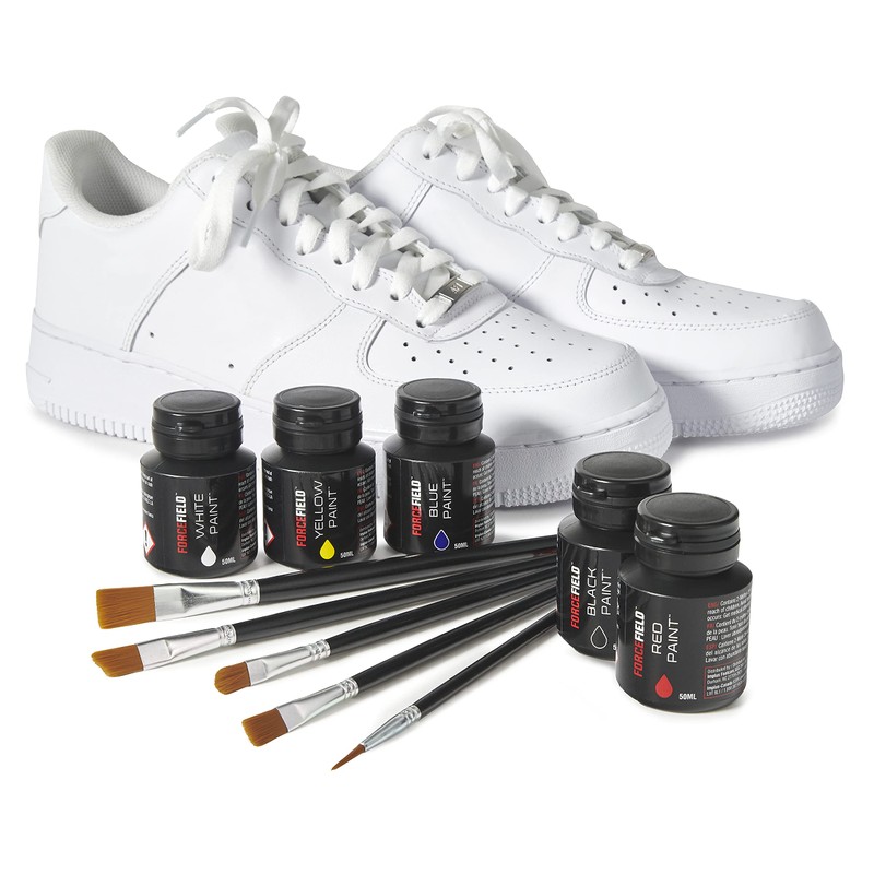 Forcefield unisex adult Paint Kit for Shoes, Black, White, Red,