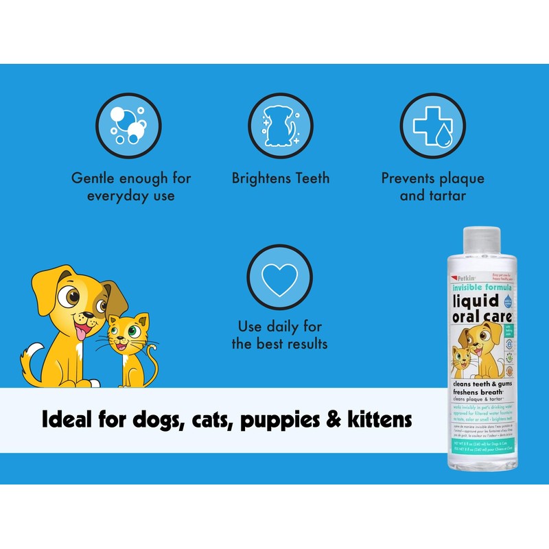 Petkin invisible formula Liquid Oral Care Teeth, Dental Gums Fresh