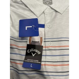 Callaway New Callaway Opti Dri Men's Moisture Wicking Flex Golf Polo Shirt Size L USA