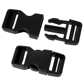 WLLHYF 2 Pack 1" Buckle, Plastic Adjustable e-Shaped Buckle Snap Clips Clasps Fasteners, Quick Side Release Strap Replacement Buckle for Backpack Fanny Pack Parachute