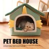 Pet Bed House Soft Warm Cat Bed Cave Detachable Cozy