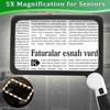5X Magnifying Glass with Lightweight and Portable Full Page Magnifying
