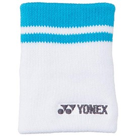 Yonex AC490 Tennis Wear Wristband (1 Piece), Unisex, white/cobalt blue (208)