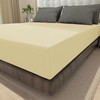 wyewye Double Fitted Sheet, Cream, 135x190 cm with 40 cm