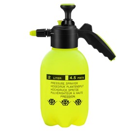 Uenede Garden Pump Sprayer 68oz.(0.5Gal/2L;Green) Manual Pressure with Safety Valve Adjustable Nozzle Handheld Water Spray Bottle for Watering,Spraying,Home Cleaning or Car Washing