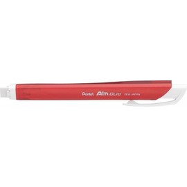 Pentel Stick Type Knock Eraser, Metal Red (XZE15-MB)