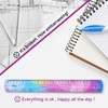 Amazleer 2 Pack Flexible Plastic Rulers 30cm/15cm, Unbreakable Bendable Shatterproof