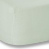 Plain Dyed Cotton Percale Green 200TC Fitted Sheet 180 x