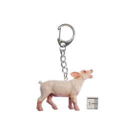 Miniblings Pig Key Ring Chain Piglet Farm Animal Keychain Luck