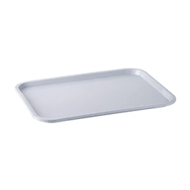 APS Fast Food-Tablett, bruchsicheres und spülmaschinenfestes Serviertablett, Made in Germany, 35 x 27 cm, Höhe 2 cm, grau