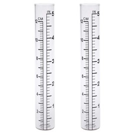 TBWHL 2pcs 5" Capacity Rain Gauge Glass Replacement Tube for Yard Garden Outdoor Home