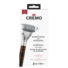 Cremo Razor, 1 Razor Handle + 2 refills | Razors for Men, 5 Blade Razor Men, Mens Razors for Shaving, Razor Blades for Men, 1 Handle with 2 Razor Blades Refills, Tortoise Shell Razor
