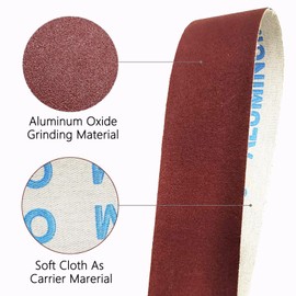 Rocsuk 20 Pcs 1-1/2 x 29 Inch Sanding Belts,4 Pcs Each of 60/120/240/400/600 Grits Sanding Belt for Pipe Sander Adapter,740 x 40 mm Sanding Belts for Pipe or Tube Sanding Attachment.