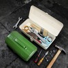 ZXTDBMBB milky white portable metal tool box Hip Roof Style