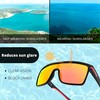 SQUAD Sunglasses for Men Rectangular Oversized Frame Black Pair Lens