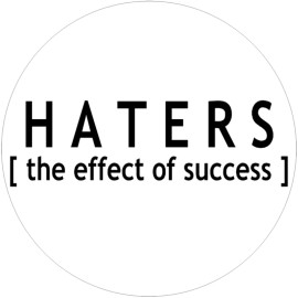 Kiwi Gifts Haters The Effect of Success - 3 Pack Circle Stickers Decals 3" x 3"