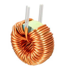 sourcing map Horizontal Toroid Magnet Inductor Monolayer Wire Wind Winding 50uH 20A Coil