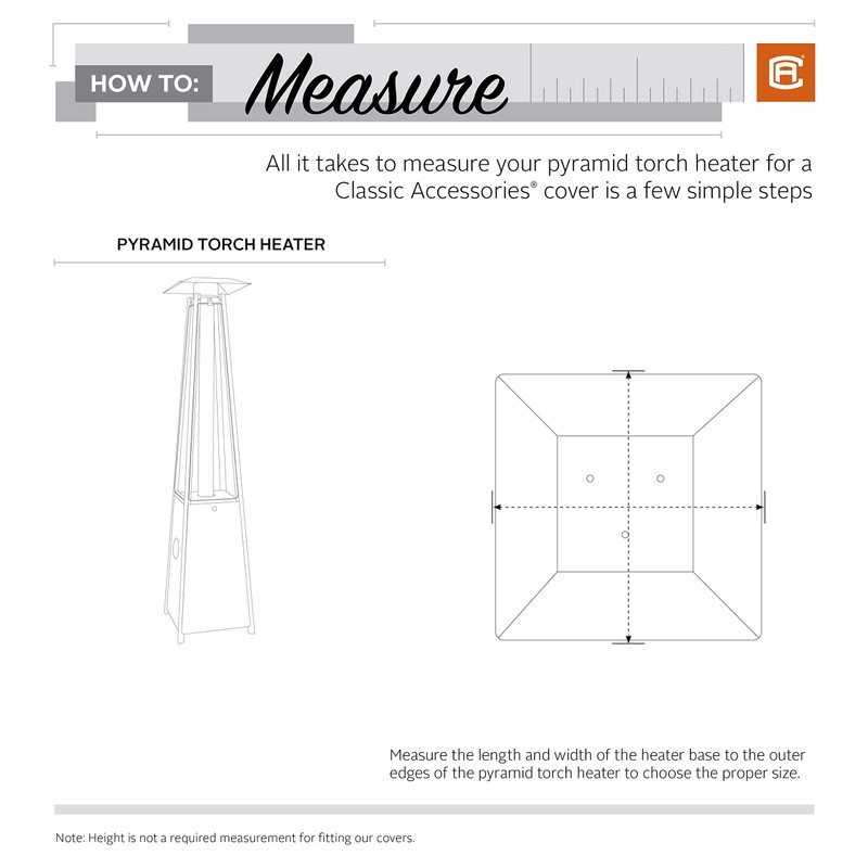 Classic Accessories Veranda Water-Resistant 21 Inch Pyramid Torch Patio Heater