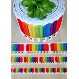 Unbranded 5/8, 7/8, 1.5 & 3" (1 YD) Popsicle Grosgrain Ribbon Ice Pop Sweet Treat Birthday - 3 inch