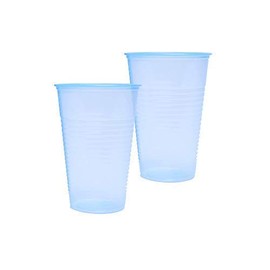 We Can Source It Ltd – 7oz Blue Strong Plastic Drinking Glass - Disposable Water Cups Tumblers - Eco-Friendly Drinkware Recyclable – Great for Water Coolers, Parties – 6000 Pack