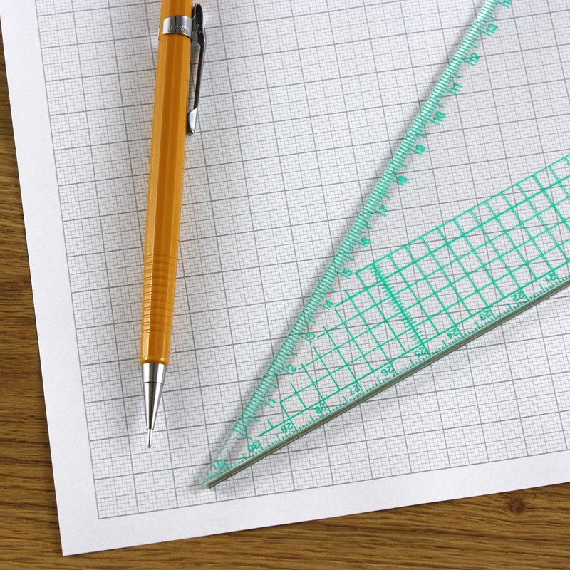 A4 Graph Paper 1mm 0.1cm Squared Engineering - 30 Loose-Leaf