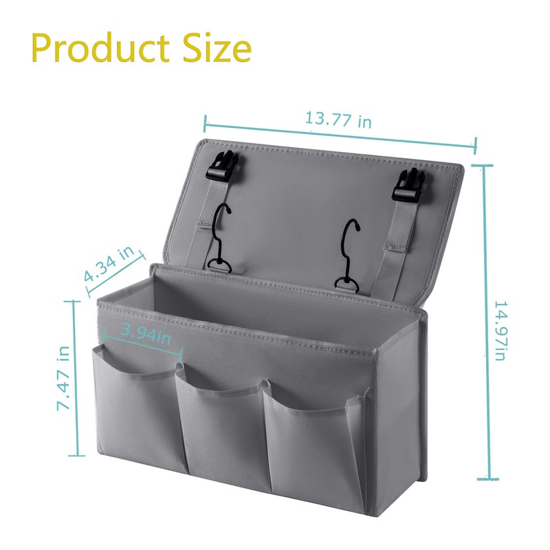 LASAMOLL Bedside Caddy Bedside Storage Organizer,Bed Caddy With Thickened Material