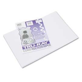 Pacon 103058 Tru-Ray Construction Paper, 76 lbs, 12 x 18, White, 50 Sheets/Pack