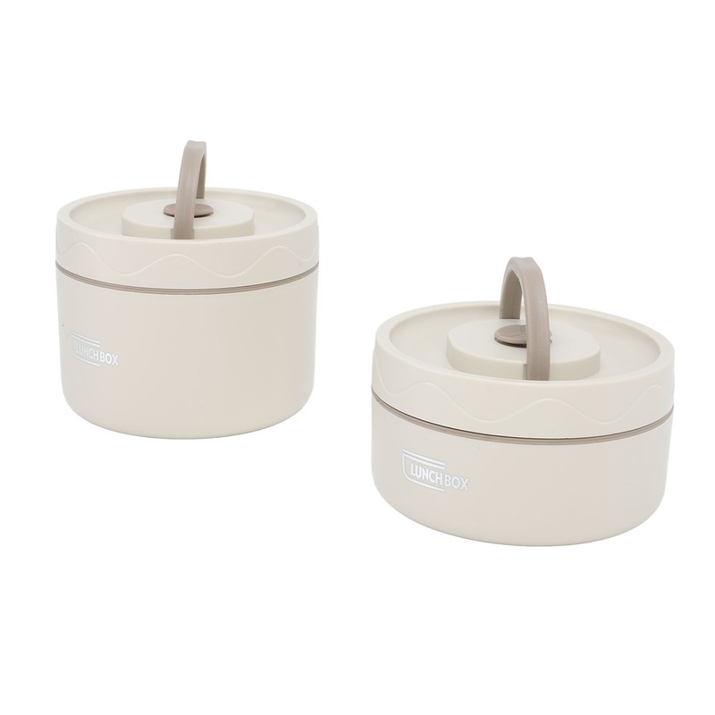 Insulated Lunch Container 304 Stainless Steel Leakproof Portable Round Thermal