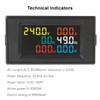 Taikemeti Electric Power Detector Multi-function Meter (AC 40-300V 100A) LCD