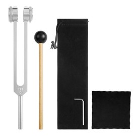 AOGOE Tuning Forks for Healing 128 Hz, C-128 Frequency Aluminum Alloy Non-Magnetic Tuning Fork, Body Weighted Tuning Forks for Chakra Healing, Sound Therapy, Tuning Fork Frequency Healing Devices