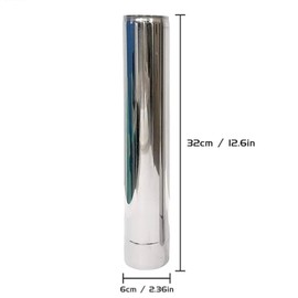 TAISOCA 2.36 Inch Stove Pipe, Straight Chimney Pipe, Stainless Steel Stove Pipe, 4 Pieces for Hot Tent Stove, Camping Stove Accessories for Draining Smoke or Exhaust (Length 12.6 inch/32 cm)