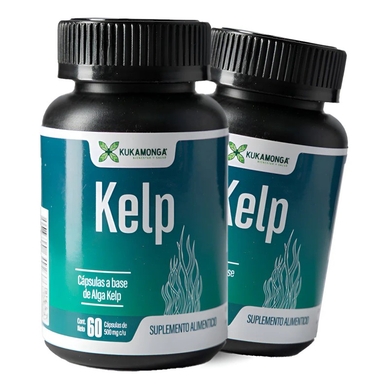Kit 2 Frascos Kelp Algas Marinas - 60 Cáps Sin