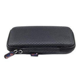 Schwarzes Schlank Hartschalentasche für TomTom Go Premium 6" Basic 6" Essential 6" 6200 6250 6100 620 610 61 Start Via 62 CAMPER Professional Trucker 6000 Tom Tom BV Basic 6 Zoll Tasche mit Tragegurt